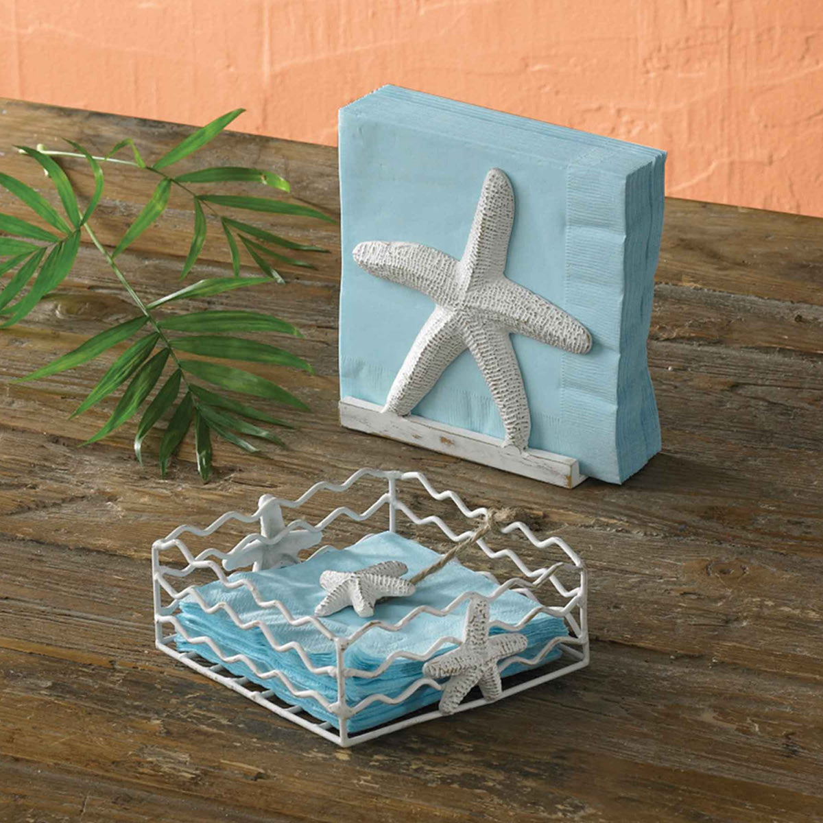 Starfish Beverage Napkin Holder 6" Park Designs
