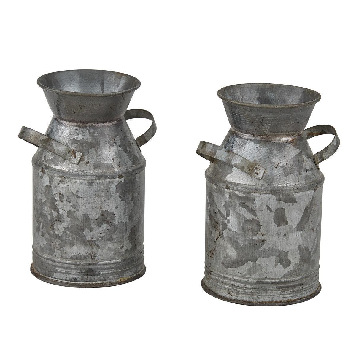 Galvanized Milk Can Salt & Pepper Set - Park Designs - The Fox Decor