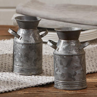 Galvanized Milk Can Salt & Pepper Set - Park Designs - The Fox Decor