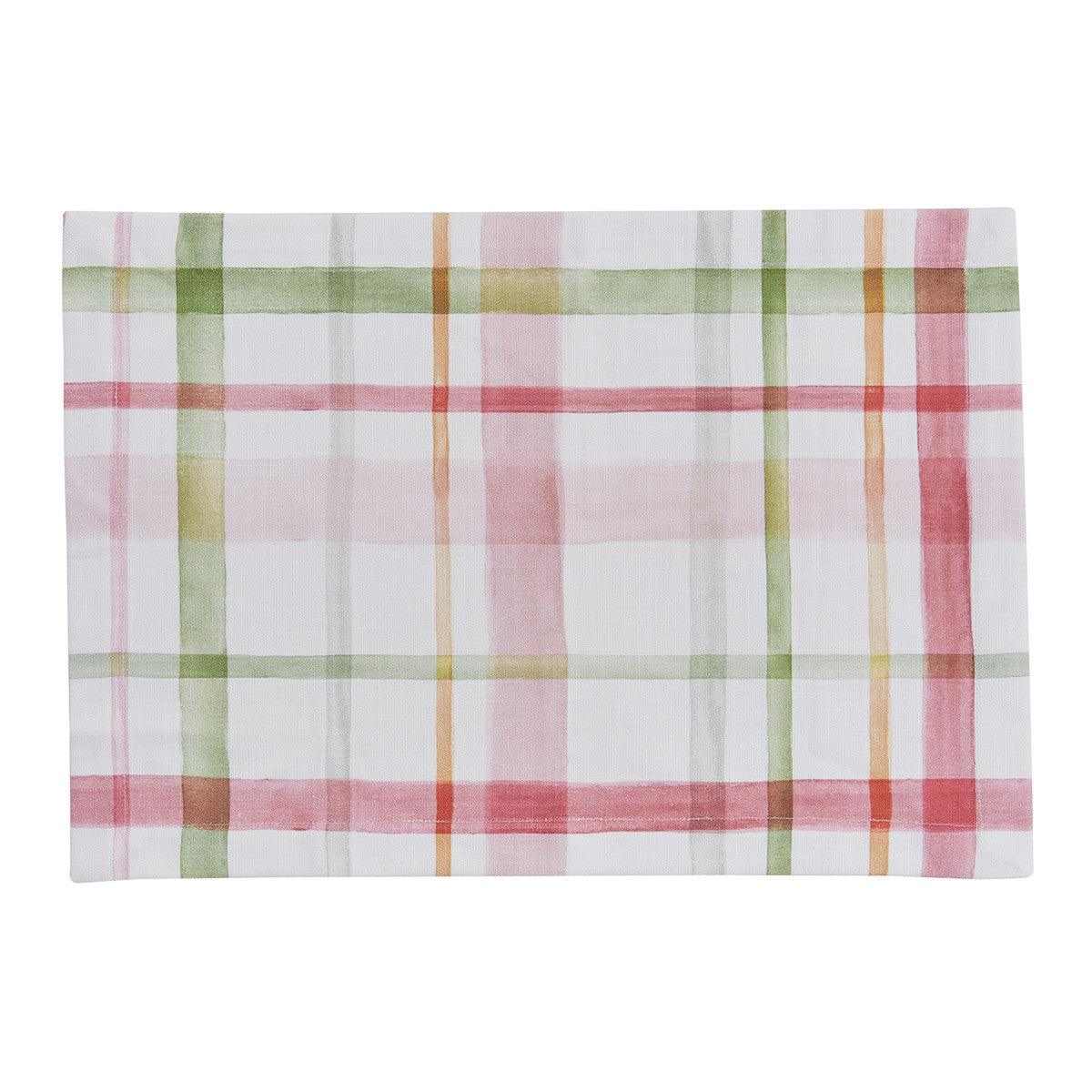 Bella Watercolor Plaid Placemat - Set of 4 Park Designs - The Fox Decor