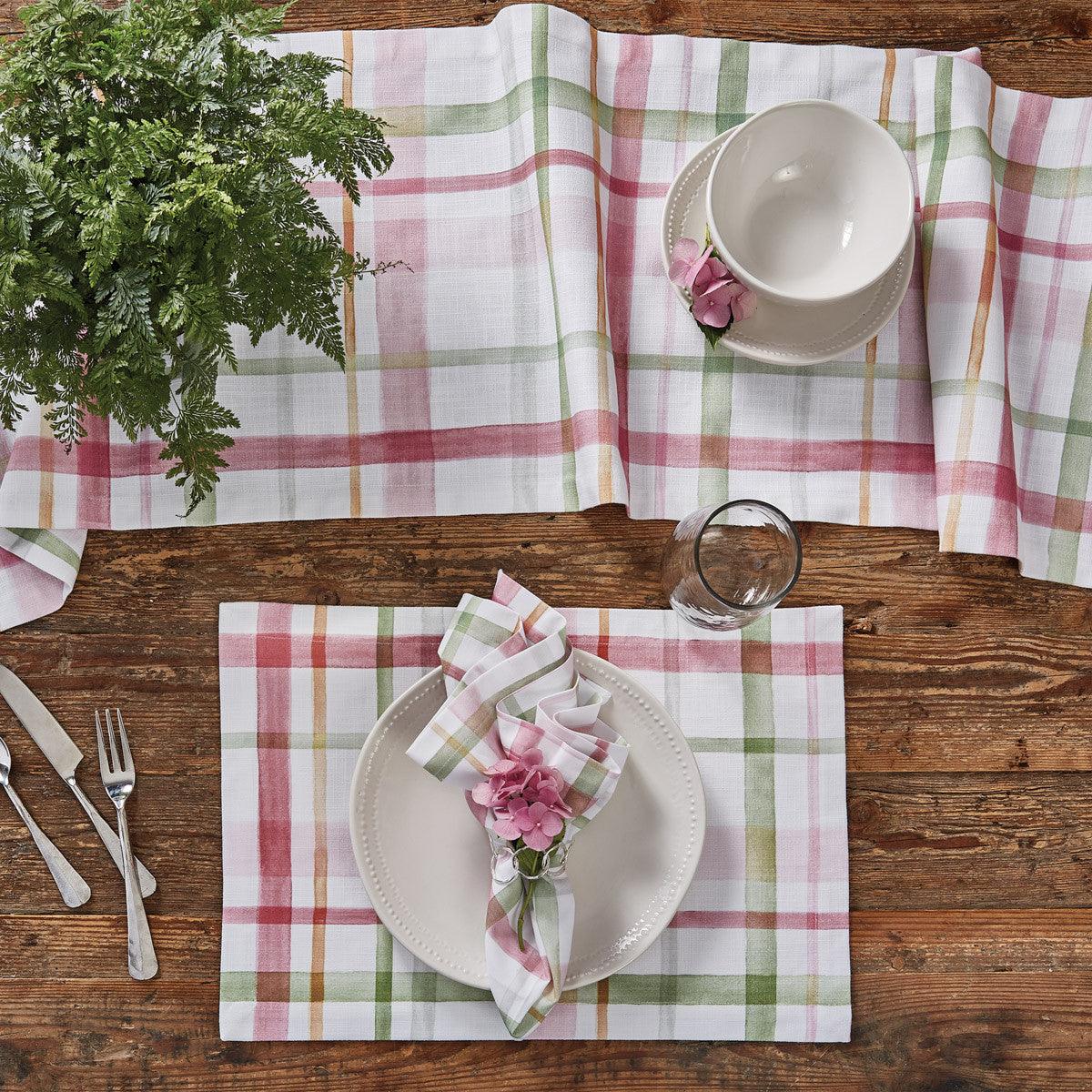 Bella Watercolor Plaid Placemat - Set of 4 Park Designs - The Fox Decor