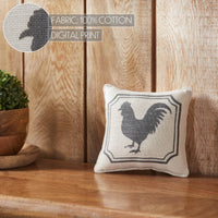 Finders Keepers Rooster Silhouette Pillow 6x6 - The Fox Decor