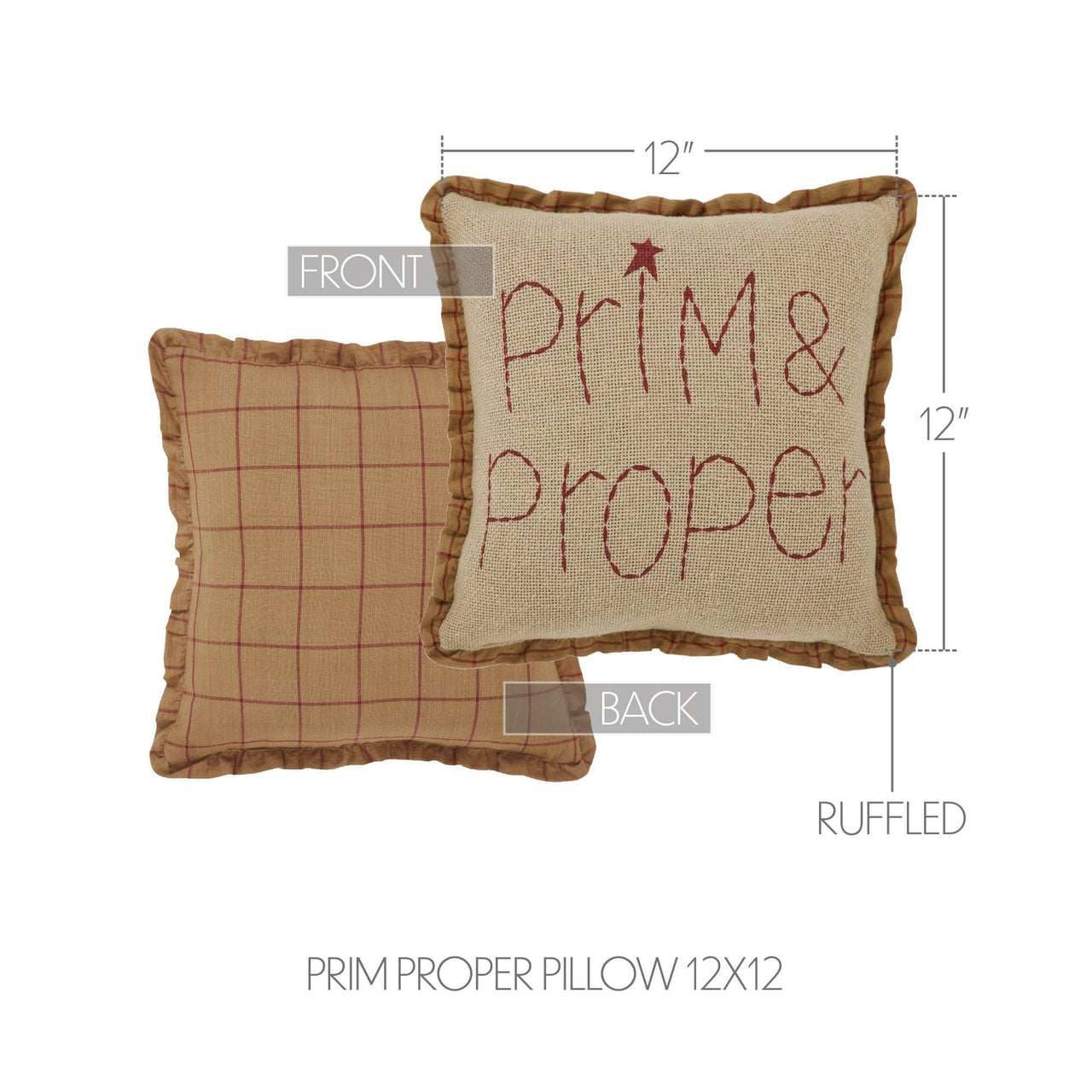 Connell Prim & Proper Pillow 12x12 - The Fox Decor