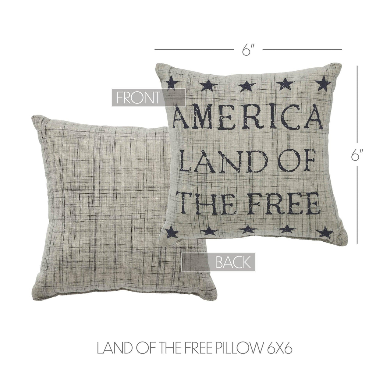 My Country Land of the Free Pillow 6x6 - The Fox Decor