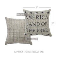 My Country Land of the Free Pillow 6x6 - The Fox Decor