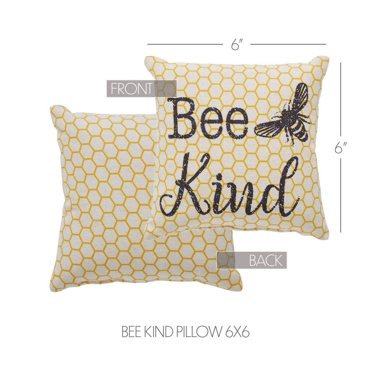 Buzzy Bees Bee Kind Pillow 6x6 - The Fox Decor