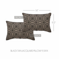 Custom House Black Tan Jacquard Pillow 9.5
