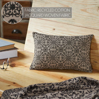 Custom House Black Tan Jacquard Pillow 9.5
