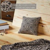 Custom House Black Tan Jacquard Pillow 9x9 - The Fox Decor