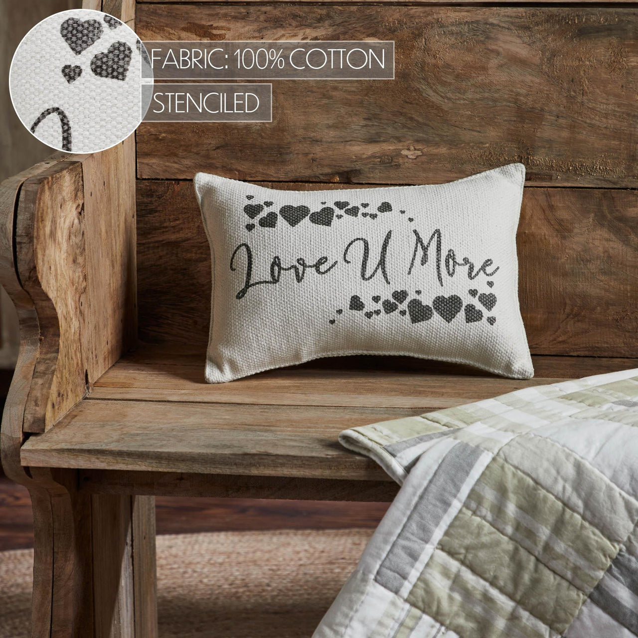 Finders Keepers Love U More Pillow 9.5x14 - The Fox Decor