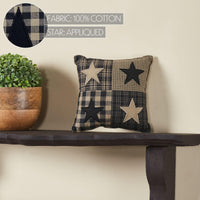 Black Check Star Pillow 6x6 - The Fox Decor
