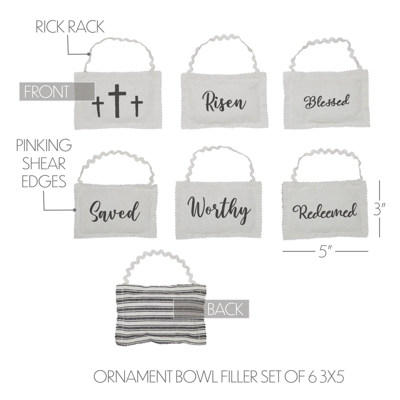 Risen Bowl Filler Set of 6 3x5 - The Fox Decor