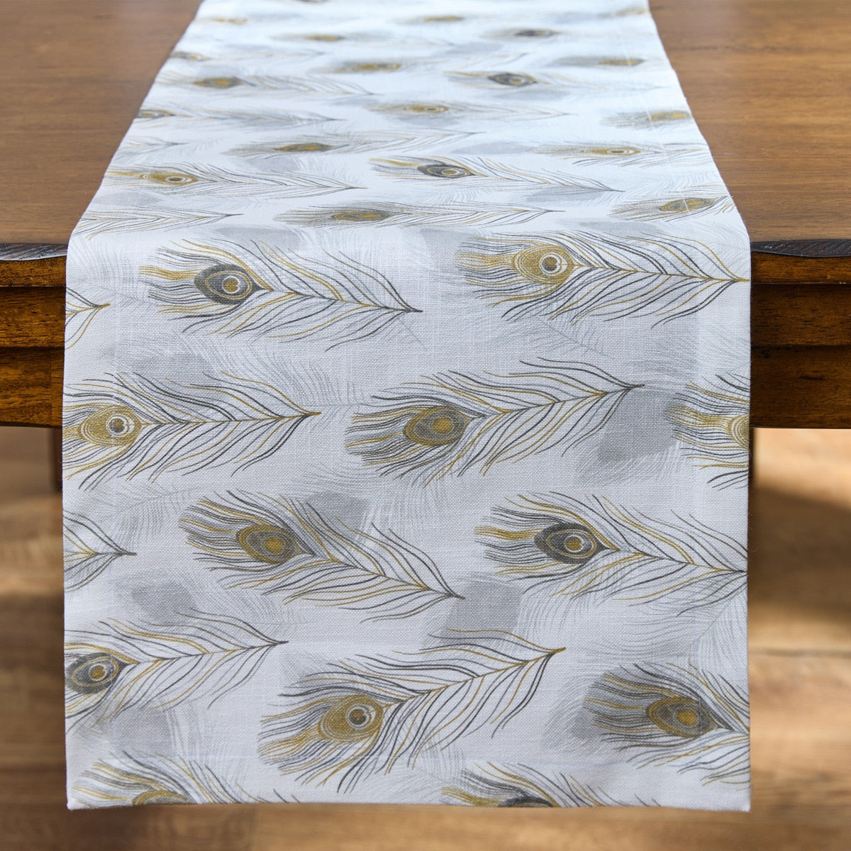 Feathered Fall Print Table Runner 54"L - Set of 2 Park Designs