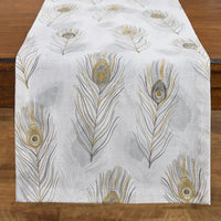 Feathered Fall Print Table Runner 72