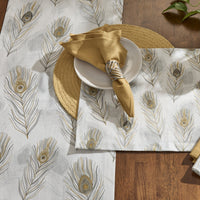 Feathered Fall Print Table Runner 72