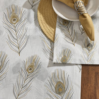 Feathered Fall Print Table Runner 72