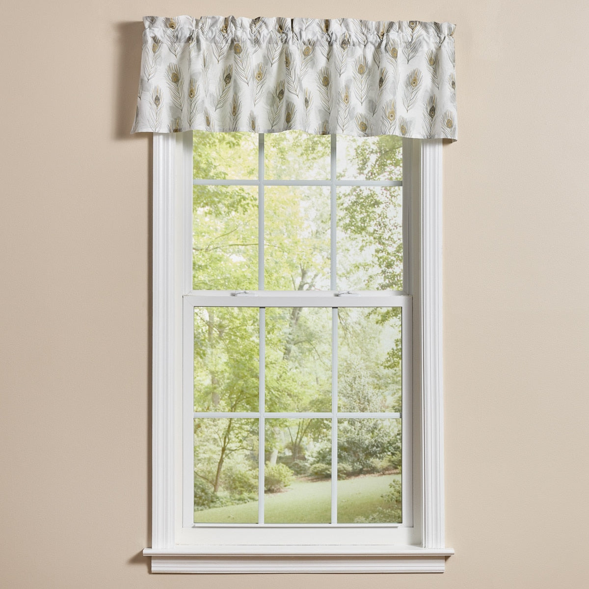 Feathered Fall Print Valance 14"L - Set of 2 Park Designs