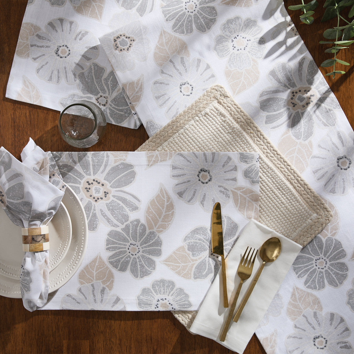 Petals Table Runner 72" L Set of 2 Park Designs - The Fox Decor