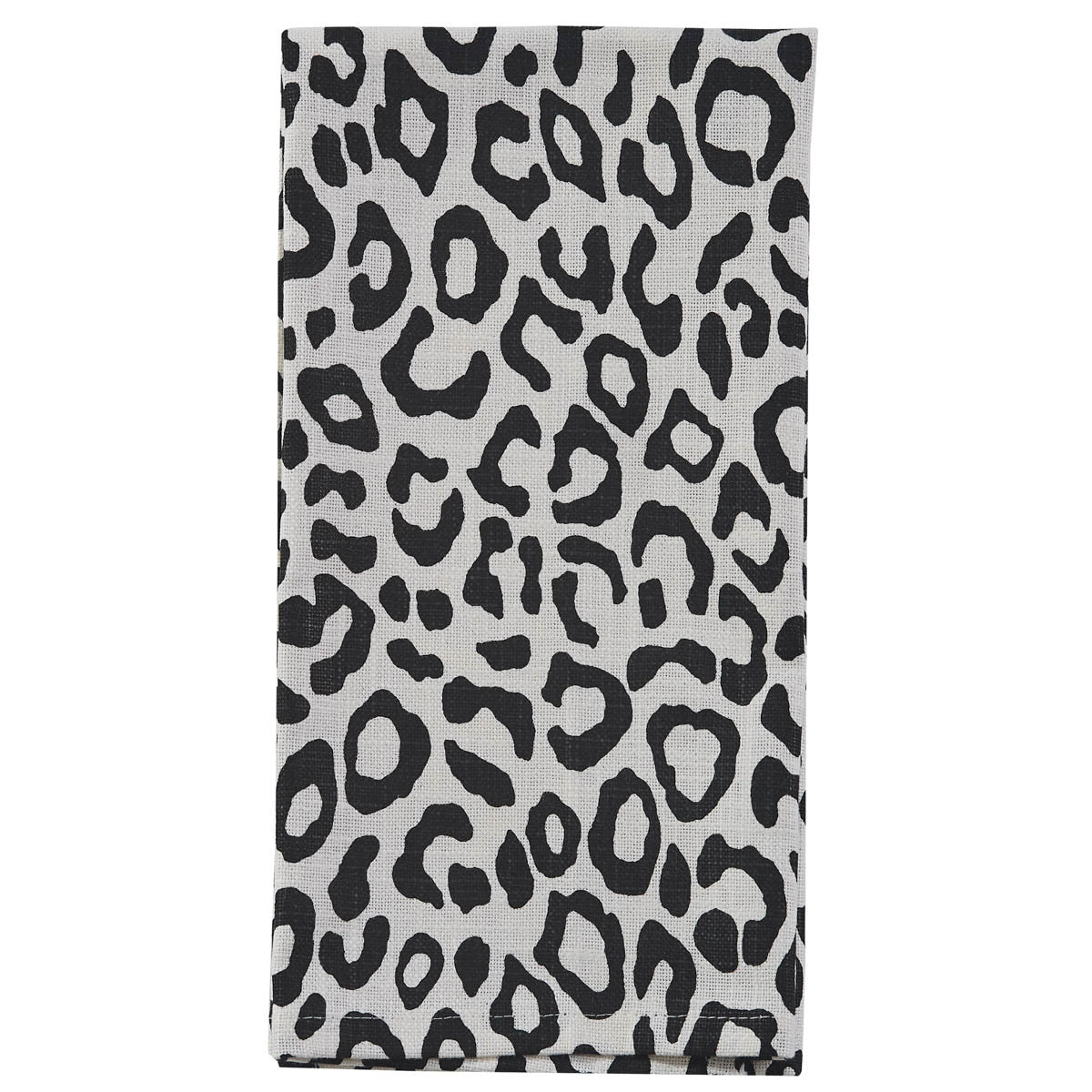 Safari Leopard Printed Towel - Black Set of 2 Park Designs - The Fox Decor