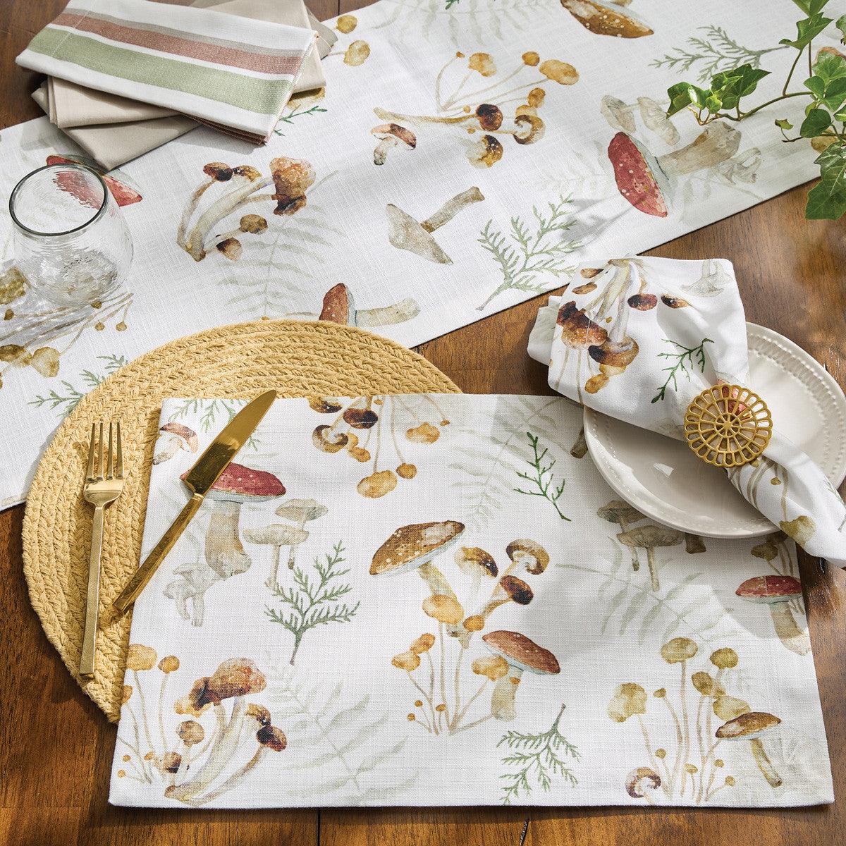 Wild Mushrooms Placemat Set of 12 Park Designs - The Fox Decor