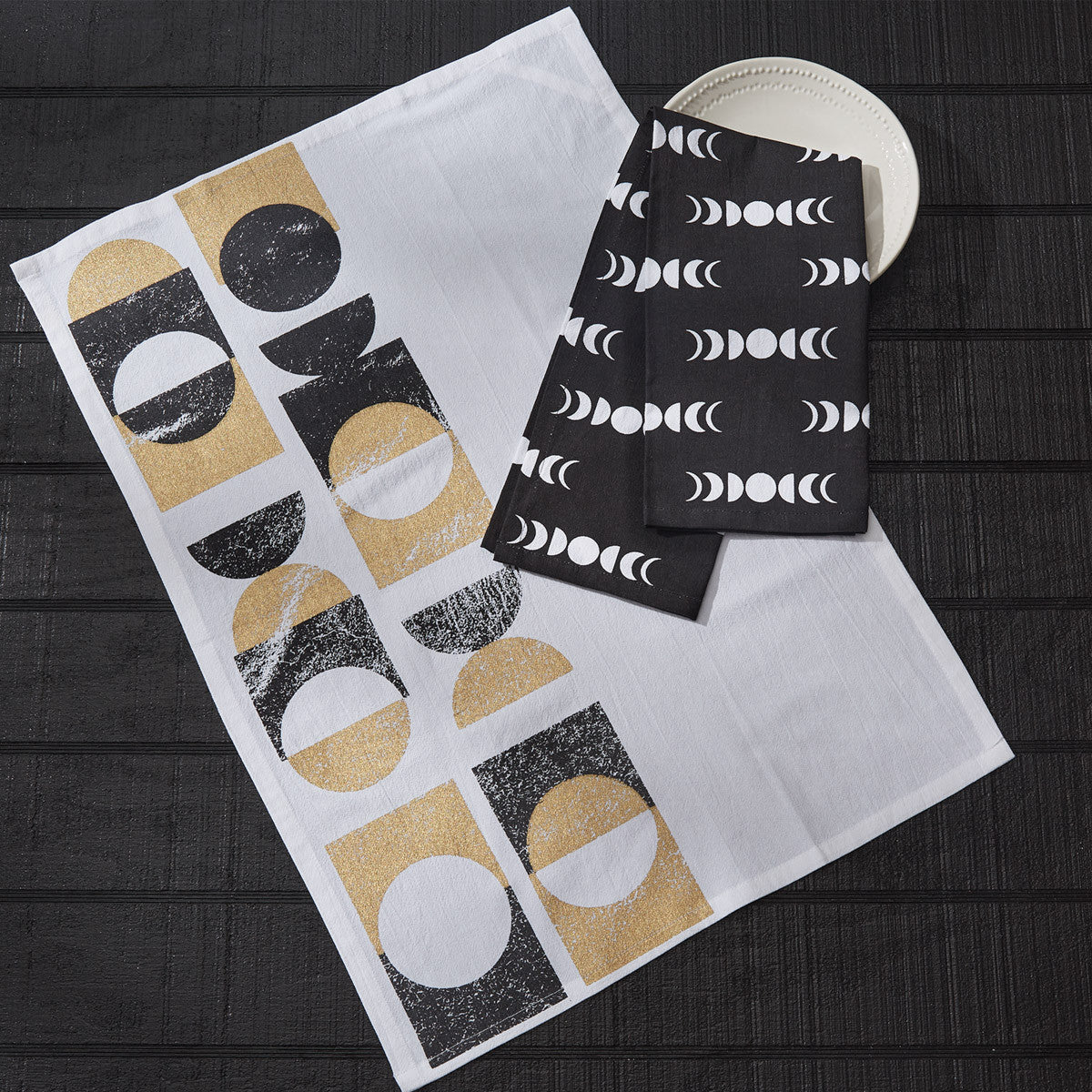 Moon Phase Two Dishtowel Set Park Designs - The Fox Decor