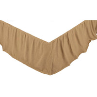 Burlap Natural Ruffled Queen Bed Skirt 60x80x16 - The Fox Decor