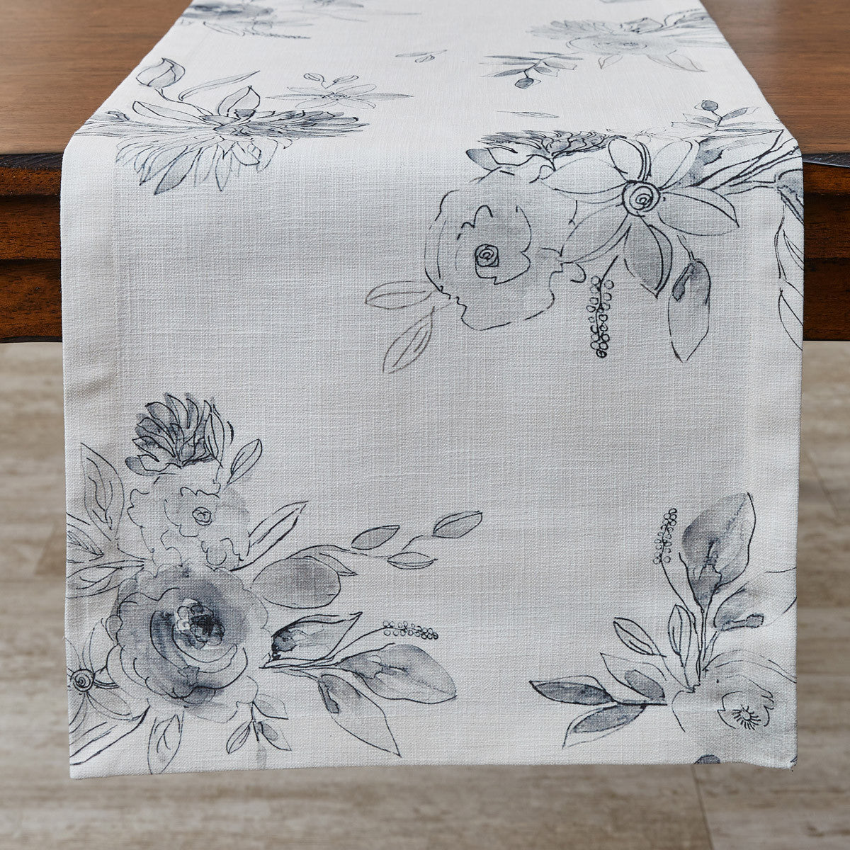 Midnight Floral Table Runner 72"L Park Designs