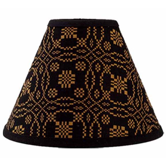Black - Mustard Lover’???s Knot Jacquard 12" Lampshade - Interiors by Elizabeth