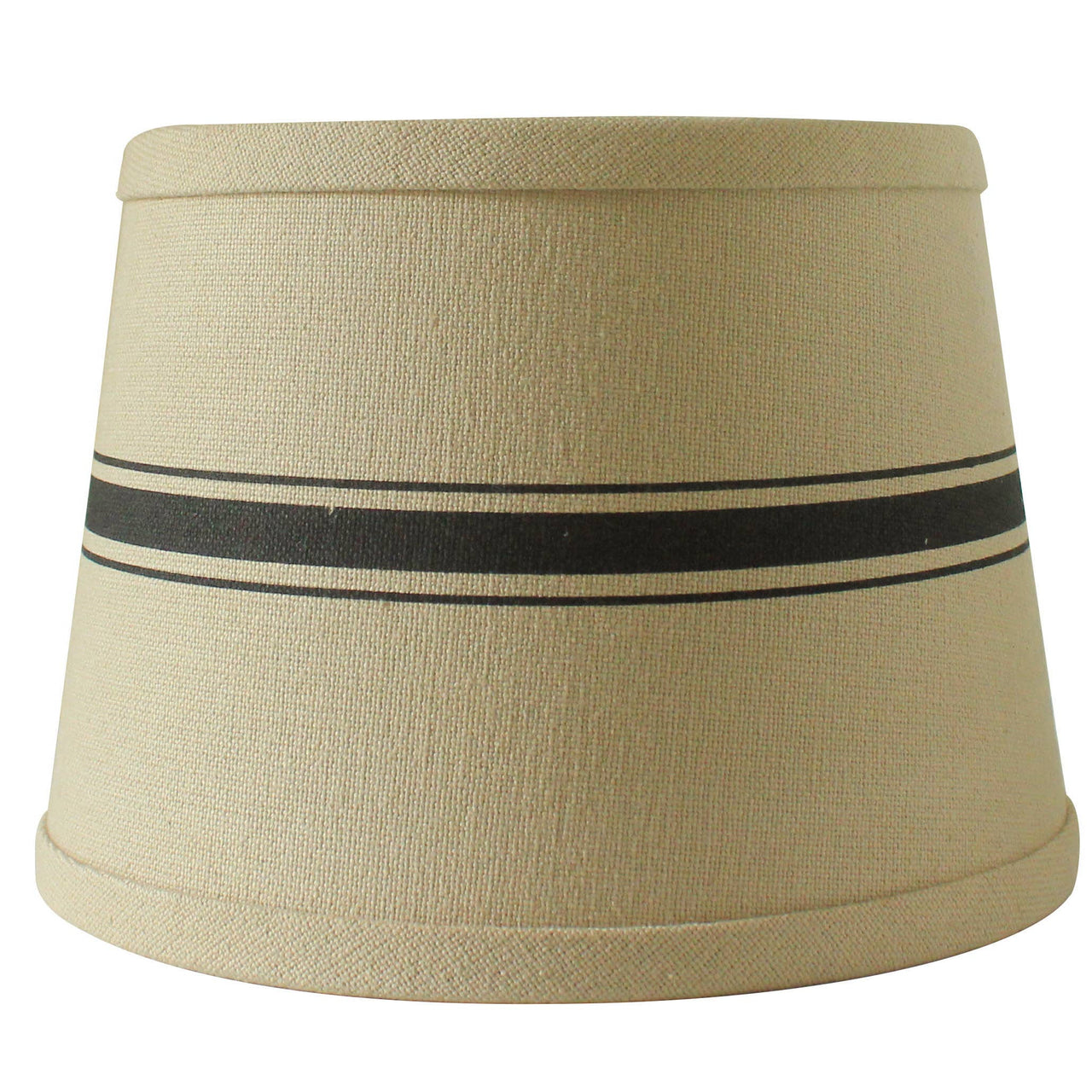 Grain Sack Stripe Oat - Black Lampshade 0D164011