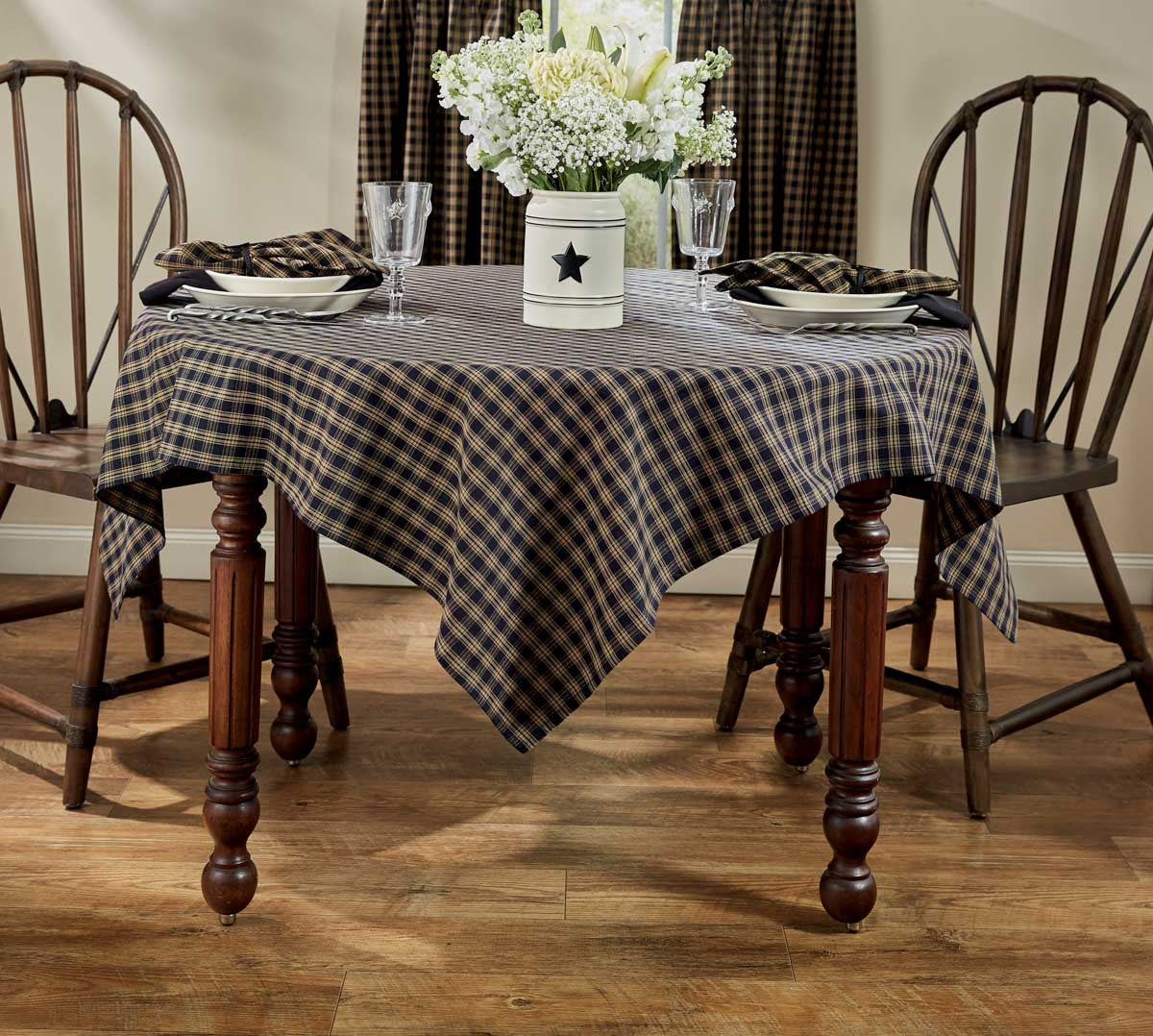 Sturbridge Tablecloth - 54"L - Black Park Designs - The Fox Decor