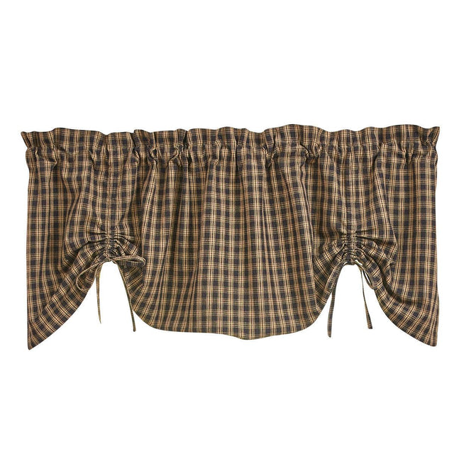 Sturbridge Black Plaid Valance - Farmhouse 60x20 Park designs - The Fox Decor