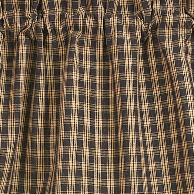 Sturbridge Black Plaid Valance - Farmhouse 60x20 Park designs - The Fox Decor