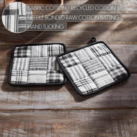 Sawyer Mill Black Pot Holder Set of 2 8x8 - The Fox Decor