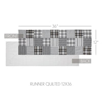 Sawyer Mill Black Runner Quilted 12x36 - The Fox Decor