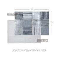 Sawyer Mill Blue Quilted Placemat Set of 2 13x19 - The Fox Decor