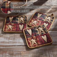 Connell Patchwork Pot Holder Set of 3 8x8 - The Fox Decor