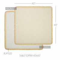 Honeycomb Ruffled Table Topper 40x40 - The Fox Decor