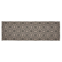 Custom House Black Tan Jacquard Runner 8x24 - The Fox Decor