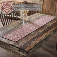 Custom House Burgundy Tan Jacquard Runner 12x60 - The Fox Decor