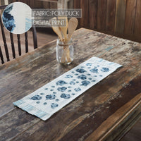 Finders Keepers Hydrangea Ruffled Runner 8x24 - The Fox Decor