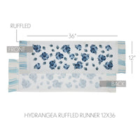 Finders Keepers Hydrangea Ruffled Runner 12x36 - The Fox Decor