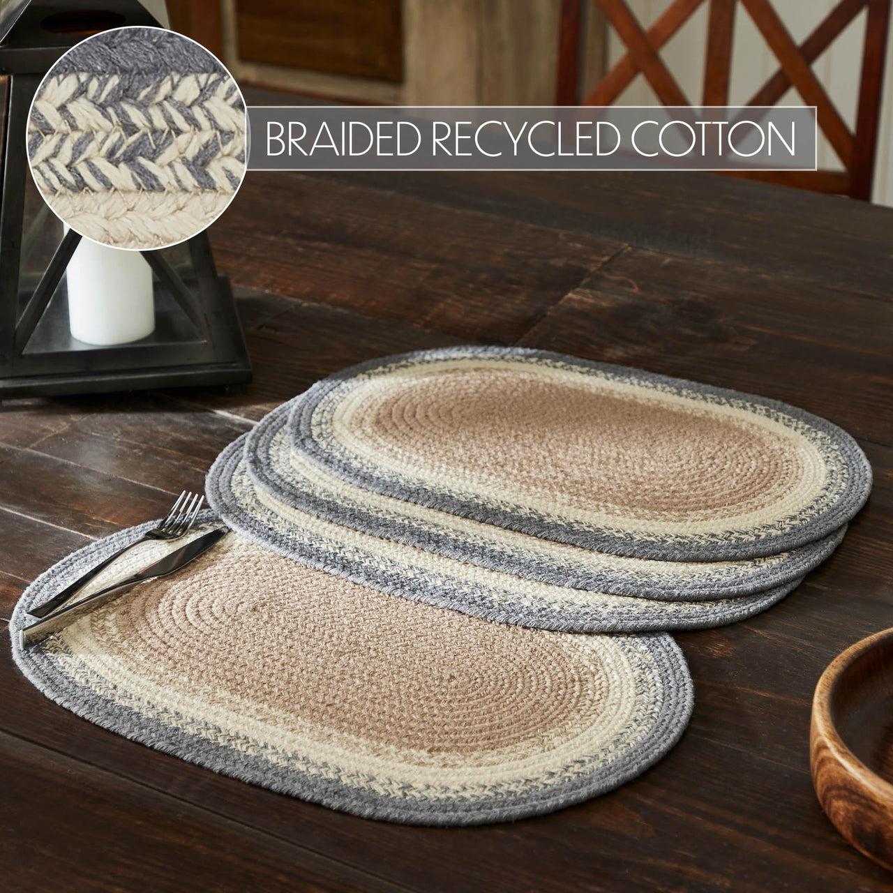 Finders Keepers Oval Placemat Set of 4 13x19 - The Fox Decor