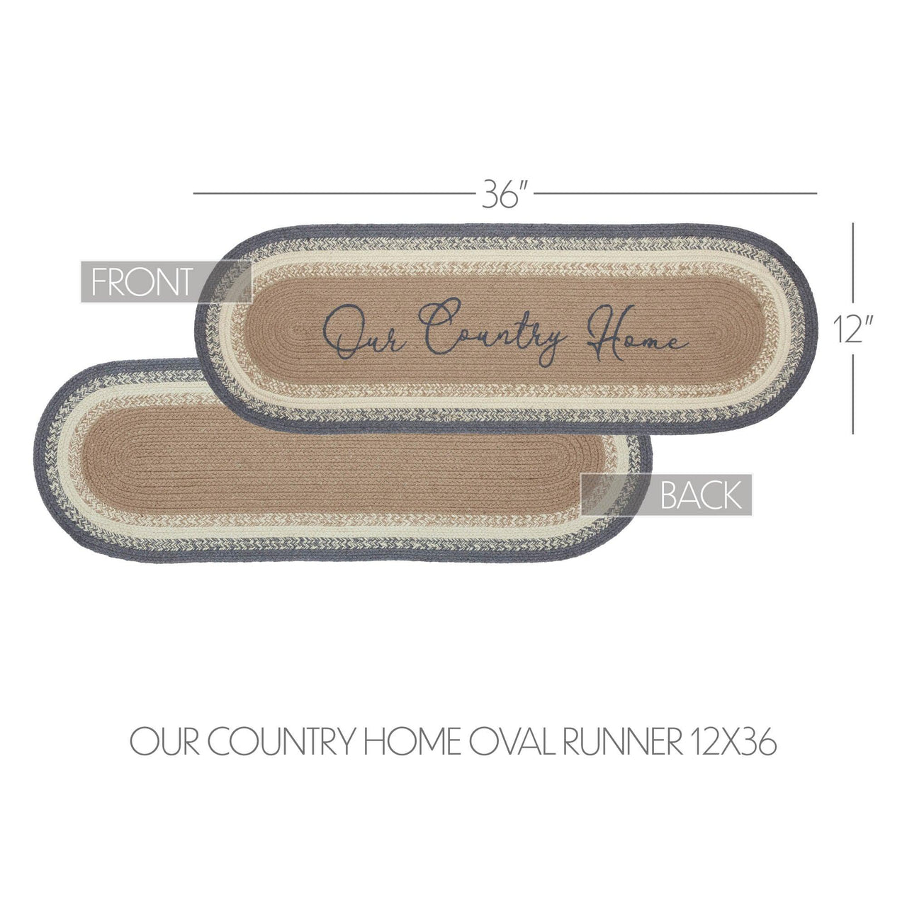 Finders Keepers Our Country Home Oval Runner 12x36 - The Fox Decor