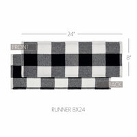 Annie Buffalo Check Black Runner 8x24 - The Fox Decor