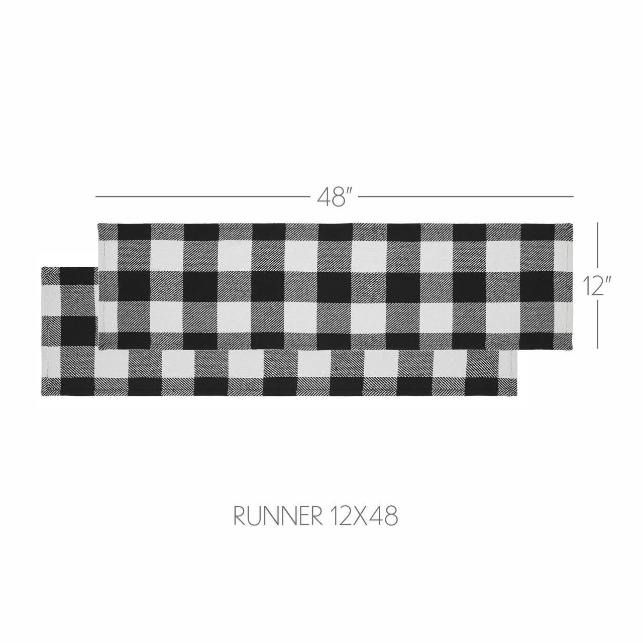 Annie Buffalo Check Black Runner 12x48 - The Fox Decor