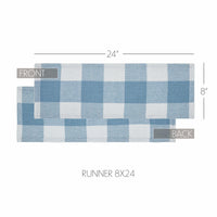 Annie Buffalo Check Blue Runner 8x24 - The Fox Decor
