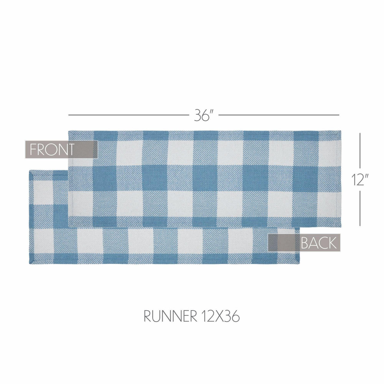 Annie Buffalo Check Blue Runner 12x36 - The Fox Decor