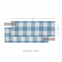 Annie Buffalo Check Blue Runner 12x36 - The Fox Decor