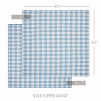 Annie Buffalo Check Blue Table Topper 40x40 - The Fox Decor