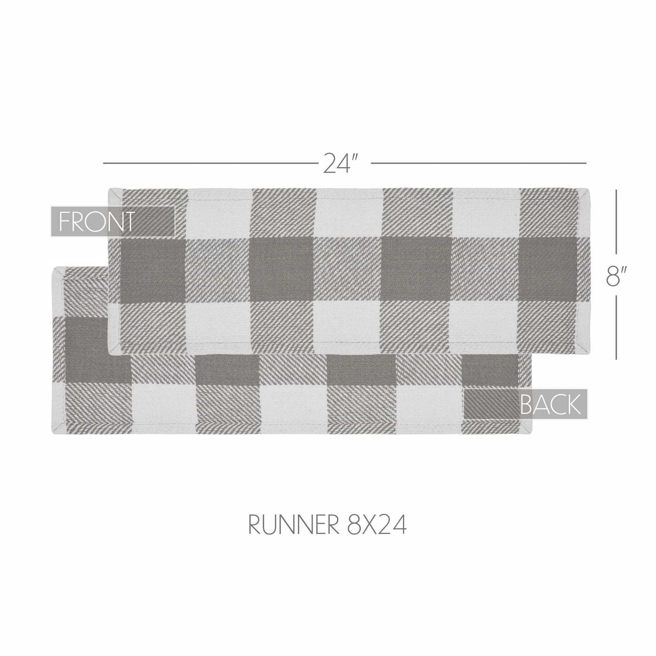 Annie Buffalo Check Grey Runner 8x24 - The Fox Decor